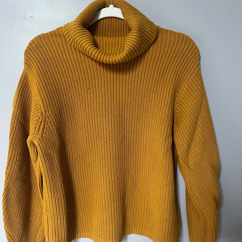 Mustard Turtleneck Sweater